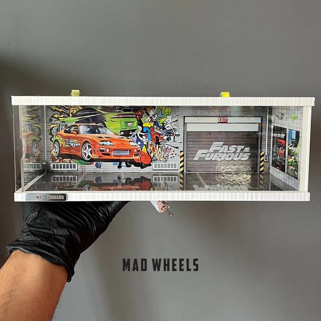 Garage-Diorama-1-64-fast-and-furious-01 دیوراما گاراژ خودرو ۱:۶۴ مدل سریع و خشن