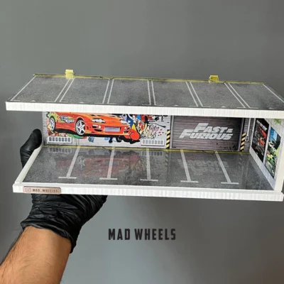 نمای دیگر دیوراما گاراژ خودرو ۱:۶۴ مدل سریع و خشن