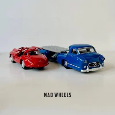 نمای دیگر ماکت مرسدس بنز ترنسپورتر مسابقه‌ای + مرسدس 300 SL مدل 1955 | NOREV 1:64