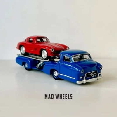 ماکت مرسدس بنز ترنسپورتر مسابقه‌ای + مرسدس 300 SL مدل 1955 | NOREV 1:64