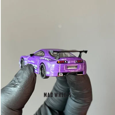 ماکت فلزی Toyota Supra A80 Top Secret GT-300 بنفش برند Mini GT مقیاس 1:64 - تصویر 3