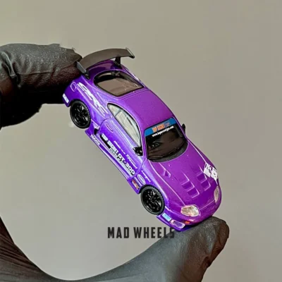 ماکت فلزی Toyota Supra A80 Top Secret GT-300 بنفش برند Mini GT مقیاس 1:64 - تصویر 4