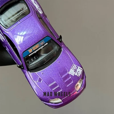 ماکت فلزی Toyota Supra A80 Top Secret GT-300 بنفش برند Mini GT مقیاس 1:64 - تصویر 6