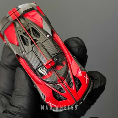 ماکت ماشین فلزی Bugatti Bolide Red برند MINI GT مقیاس 1:64 - تصویر 5