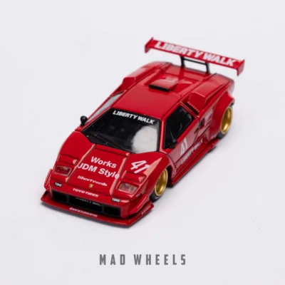 ماکت ماشین فلزی Lamborghini Countach LPI 800-4 Liberty Walk قرمز برند MINI GT مقیاس 1:64 - تصویر 2
