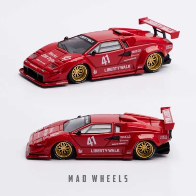ماکت ماشین فلزی Lamborghini Countach LPI 800-4 Liberty Walk قرمز برند MINI GT مقیاس 1:64 - تصویر 3
