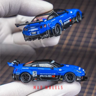 ماکت ماشین فلزی Nissan LB-Silhouette WORKS GT 35GT-RR .آبی برند MINI GT مقیاس 1:64 - تصویر 3