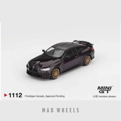 ماکت ماشین فلزی بی‌ام‌و M4 (نسخه M-Performance) | MINI GT 1112 BMW M4 | رنگ خاص Daytona Violet | مقیاس ۱:۶۴ - تصویر 7