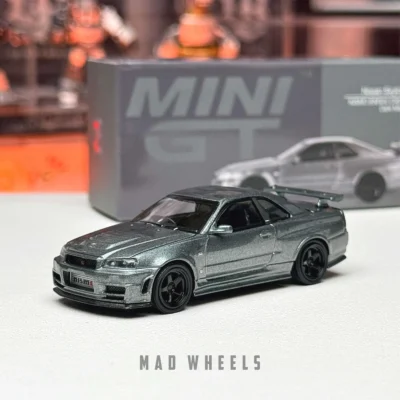 ماکت ماشین فلزی نیسان اسکای‌لاین R34 نیسمو | MINI GT 1160 Nissan Skyline GT-R NISMO BNR34 CRS | مقیاس ۱:۶۴