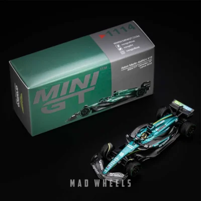 ماکت ماشین فرمول یک Aston Martin AMR24 #18 راننده Lance Stroll مسابقه Canadian GP 2024 برند MINI GT مقیاس 1:64 - تصویر 5