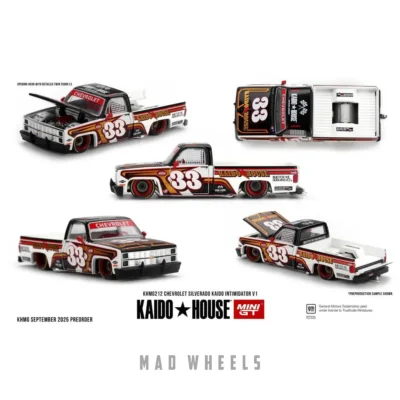 ماکت Chevy Silverado Kaido Intimidator V1 برند MINI GT Kaido House مقیاس 1:64 - تصویر 7