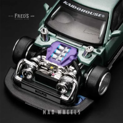 ماکت ماشین فلزی Nissan Silvia S13-R Kaido Works V1 برند MINI GT Kaido House مقیاس 1:64 - تصویر 4