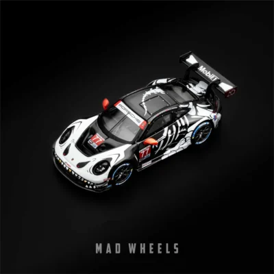 ماکت ماشین فلزی Porsche 911 GT3 R مسابقه 2023 IMSA Petit Le Mans برند MINI GT مقیاس 1:64 - تصویر 2