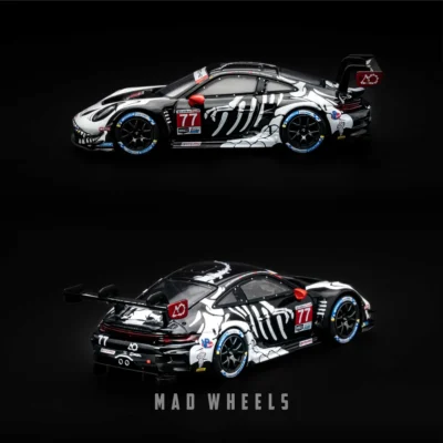 ماکت ماشین فلزی Porsche 911 GT3 R مسابقه 2023 IMSA Petit Le Mans برند MINI GT مقیاس 1:64 - تصویر 3
