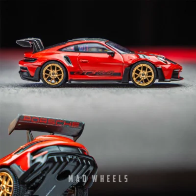 ماکت ماشین فلزی Porsche 911 GT3 RS (992) Weissach Package برند MINI GT مقیاس 1:64 - تصویر 4