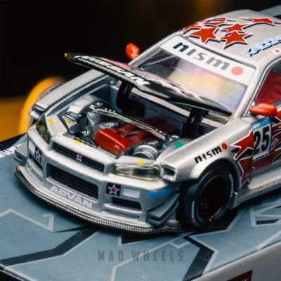 ماکت ماشین فلزی نیسان اسکای‌لاین GT-R R34 کایدو استار ریسینگ | Nissan Skyline GT-R R34 Kaido Star Racing V1 | مقیاس 1:64 - Image 3