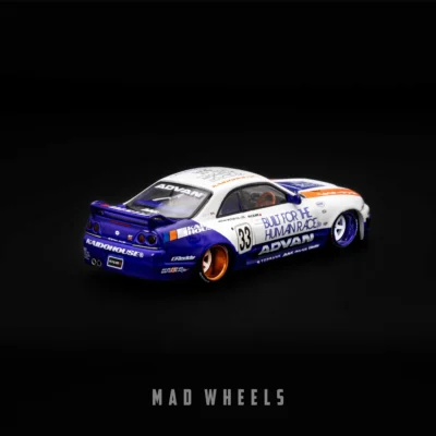 ماکت ماشین فلزی نیسان اسکای‌لاین GT-R R33 کایدو هاوس BFTHR V1 | Nissan Skyline GT-R R33 BFTHR V1 | KAIDO HOUSE | مقیاس 1:64 - Image 3