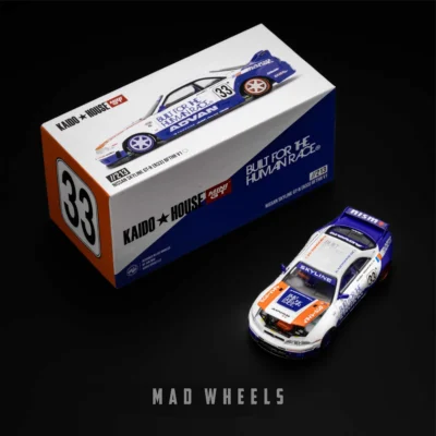 ماکت ماشین فلزی نیسان اسکای‌لاین GT-R R33 کایدو هاوس BFTHR V1 | Nissan Skyline GT-R R33 BFTHR V1 | KAIDO HOUSE | مقیاس 1:64 - Image 5