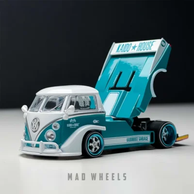 ماکت ماشین فلزی فولکس واگن T1 Kaido Works V1 آبی | Volkswagen T1 Kaido Works V1 | KAIDO HOUSE MINI GT KHMG220 | مقیاس 1:64 - Image 4