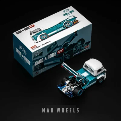 ماکت ماشین فلزی فولکس واگن T1 Kaido Works V1 آبی | Volkswagen T1 Kaido Works V1 | KAIDO HOUSE MINI GT KHMG220 | مقیاس 1:64 - Image 7