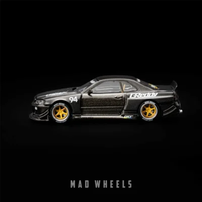 ماکت ماشین فلزی نیسان اسکای‌لاین GT-R R34 مشکی | Nissan Skyline GT-R R34 Kaido Works GREDDY V2 | KAIDO HOUSE MINI GT KHMG222 | مقیاس 1:64 - Image 5