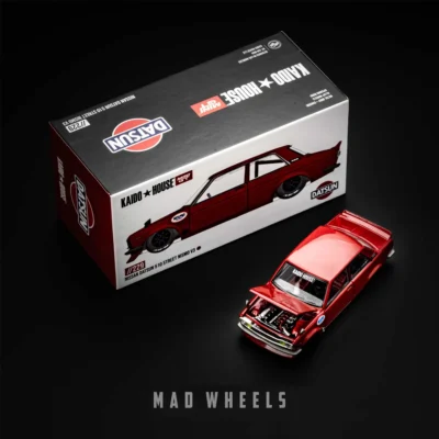ماکت ماشین فلزی نیسان داتسون 510 قرمز | Nissan Datsun 510 Street NISMO V3 | KAIDO HOUSE MINI GT KHMG229 | مقیاس 1:64 - Image 5