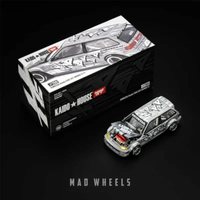 ماکت ماشین فلزی هوندا سیویک EF Kaido Manga V1 نقره‌ای | Honda Civic | KAIDO HOUSE KHMG260 | مقیاس 1:64 - Image 5