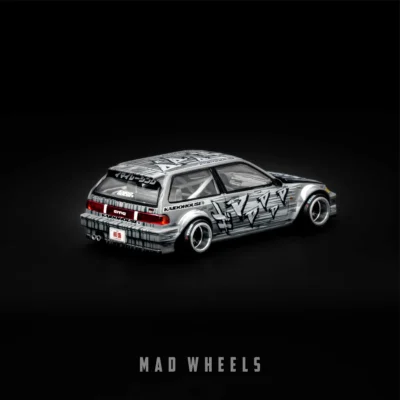 ماکت ماشین فلزی هوندا سیویک EF Kaido Manga V1 نقره‌ای | Honda Civic | KAIDO HOUSE KHMG260 | مقیاس 1:64 - Image 3