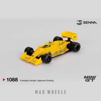 ماکت ماشین فرمول یک لوتوس ۹۹ تی آیرتون سنا قهرمان موناکو ۱۹۸۷ | Lotus 99T #12 Ayrton Senna Monaco GP Winner | MINI GT 1088 | مقیاس 1:64 - Image 6