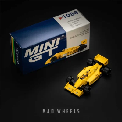 ماکت ماشین فرمول یک لوتوس ۹۹ تی آیرتون سنا قهرمان موناکو ۱۹۸۷ | Lotus 99T #12 Ayrton Senna Monaco GP Winner | MINI GT 1088 | مقیاس 1:64 - Image 5