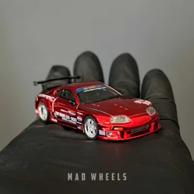 ماکت ماشین فلزی تویوتا سوپرا تاپ سکرت قرمز کروم | Toyota Supra Top Secret GT-300 Red Chrome | MINI GT 1132 | مقیاس 1:64 - Image 5