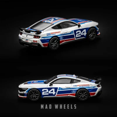 ماکت ماشین فلزی فورد موستانگ دارک هورس مسابقه‌ای شماره ۲۴ | Ford Mustang Dark Horse #24 | MINI GT 1172 | مقیاس 1:64 - Image 3