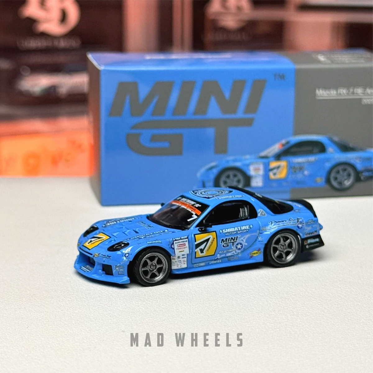 ماکت ماشین مزدا آر ایکس ۷ | Mazda RX-7 RE-Amemiya 2025 D1GP | MINI GT 1195 | مقیاس 1:64
