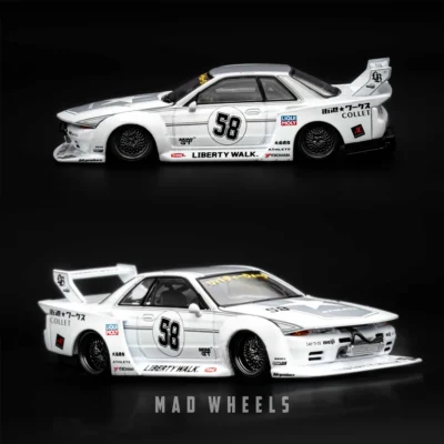 ماکت ماشین فلزی نیسان اسکای لاین لیبرتی واک شماره ۵۸ | LBWK Nissan Skyline GT-R R32 TAS 2025 | MINI GT 1217 | مقیاس 1:64 - Image 4