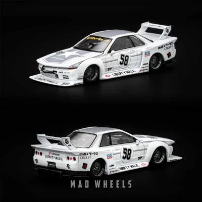 ماکت ماشین فلزی نیسان اسکای لاین لیبرتی واک شماره ۵۸ | LBWK Nissan Skyline GT-R R32 TAS 2025 | MINI GT 1217 | مقیاس 1:64 - Image 3