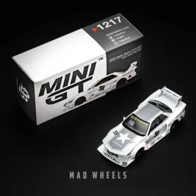 ماکت ماشین فلزی نیسان اسکای لاین لیبرتی واک شماره ۵۸ | LBWK Nissan Skyline GT-R R32 TAS 2025 | MINI GT 1217 | مقیاس 1:64 - Image 5