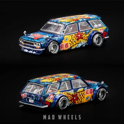 ماکت ماشین داتسون 510 واگن Datsun 510 Wagon برند Kaido House x MINI GT نسخه Koi Wagon V1 | مقیاس ۱:۶۴ - Image 7