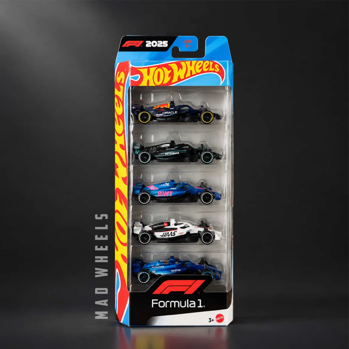 hot-wheels-f1-2025-5-pack-jln11-3 پک ۵ تایی ماکت ماشین فرمول یک هات ویلز ۲۰۲۵ | Hot Wheels Formula 1 5-Pack 2025 Official Team Collection - Image 1