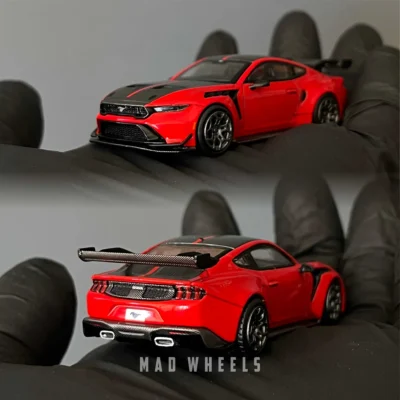 ماکت ماشین فورد موستانگ جی‌تی‌دی Ford Mustang GTD برند MINI GT رنگ Race Red | مقیاس ۱:۶۴
