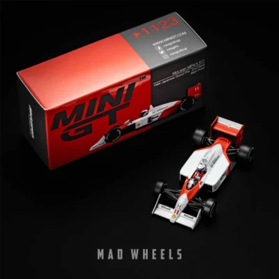ماکت ماشین فرمول یک مک‌لارن MP4/4 آلن پروست McLaren MP4/4 Alain Prost #11 برند MINI GT نسخه 1988 Japanese GP 2nd Place | مقیاس ۱:۶۴ - Image 4