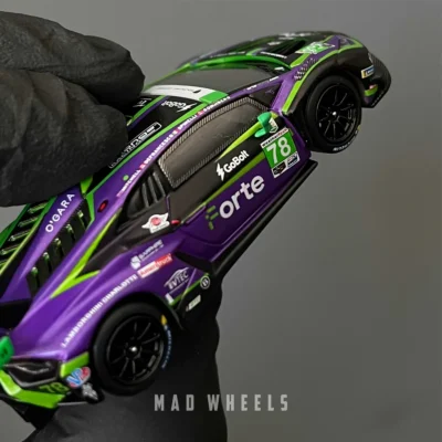 ماکت ماشین لامبورگینی هوراکان  فورته ریسینگ دیتونا ۲۰۲۴ | Lamborghini Huracán GT3 EVO2 Forte Racing IMSA Daytona | MINI GT 1062 | مقیاس 1:64 - Image 6
