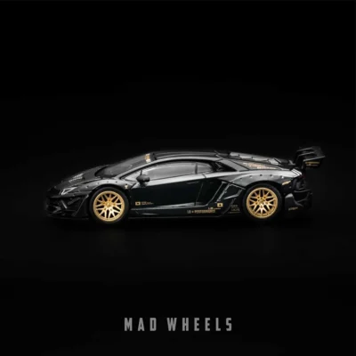 ماکت ماشین لامبورگینی اونتادور لیبرتی واک لیمیتد ادیشن مینی جی تی کد 1087 | MINI GT 1087 LB-Works Lamborghini Aventador Limited Edition Matte Black | مقیاس 1:64 - Image 7
