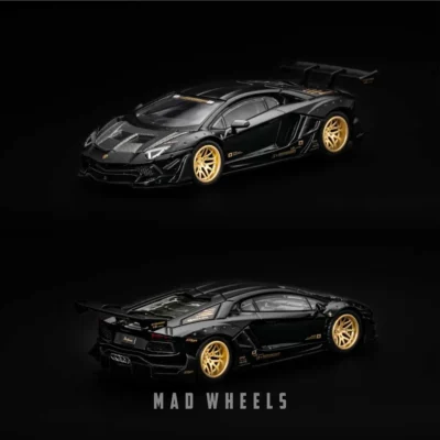 ماکت ماشین لامبورگینی اونتادور لیبرتی واک لیمیتد ادیشن مینی جی تی کد 1087 | MINI GT 1087 LB-Works Lamborghini Aventador Limited Edition Matte Black | مقیاس 1:64 - Image 6