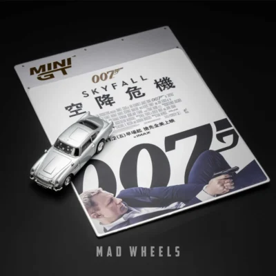 ماکت ماشین استون مارتین DB5 جیمز باند اسکای فال مینی جی تی کد 913 | MINI GT 913 Aston Martin DB5 Skyfall 007 | مقیاس 1:64 - Image 6