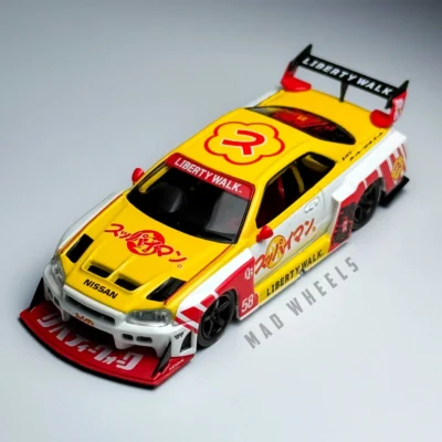 ماکت ماشین نیسان اسکایلاین ER34 لیبرتی واک Nissan LB-ER34 Super Silhouette Skyline برند MINI GT نسخه Suppaiman Okinawa | مقیاس ۱:۶۴ - Image 6