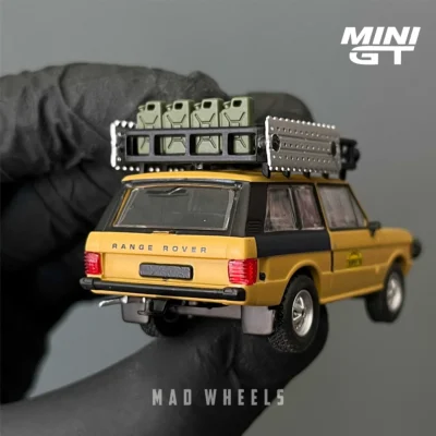 ماکت ماشین رنج روور کمل کلاسیک Range Rover Classic برند MINI GT نسخه Camel Trophy 1981 | مقیاس ۱:۶۴