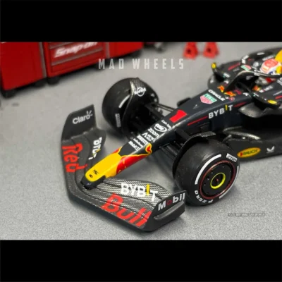 ماکت ماشین فرمول یک ردبول ریسینگ Oracle Red Bull Racing RB19 برند MINI GT نسخه قهرمان جایزه بزرگ بحرین | مقیاس ۱:۶۴ - Image 3