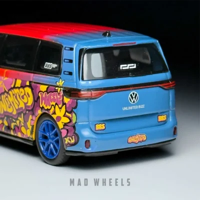 ماکت ماشین فولکس واگن Volkswagen ID. Buzz برند MINI GT نسخه KW/BBS لیوری سایكدلیك | مقیاس ۱:۶۴ - Image 3