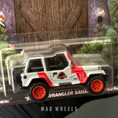 ماکت ماشین فلزی جیپ رنگلر (Jeep Wrangler) هات ویلز پرمیوم سری Jurassic Park نسخه '92 Sahara | مقیاس ۱:۶۴ - Image 3